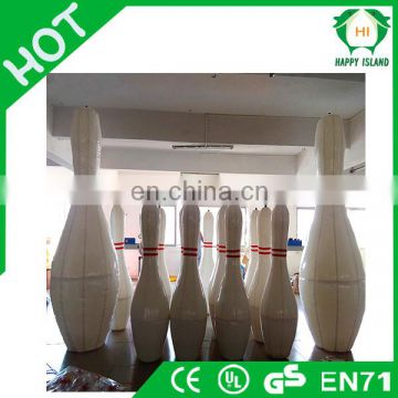 HI green color giant human inflatable bowling model bowling pins for sale