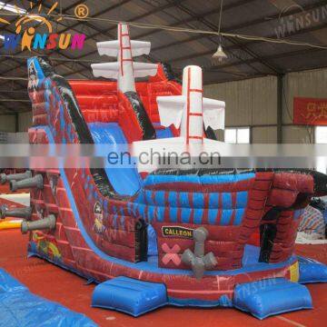 Giant Pirate ship inflatable slide, adult inflatable pirate ship slide