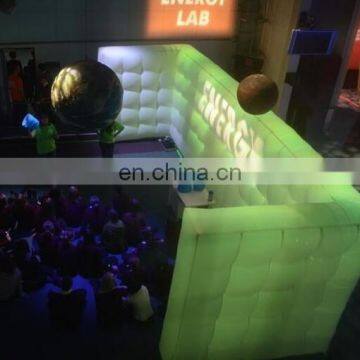 High quality LED light event inflatable wall for outdoors tradeshow