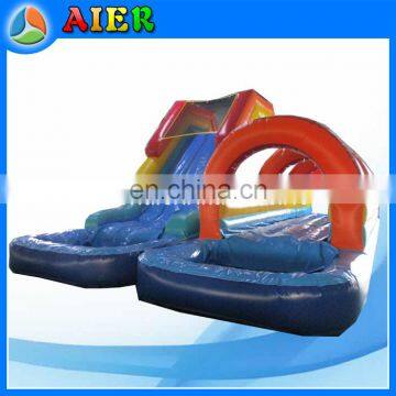 Rainbow inflatable slip and slide