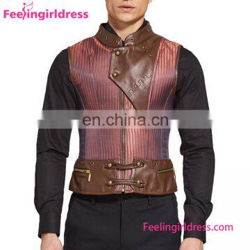 Fashion 8 Steel Boned Lace Up Back Vest Loss Weight Corset For Men