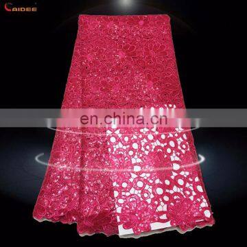 unique leaf design textile peach guipure lace fabric/ 2015 latest cupion embroidery lace/ cord lace fabric for nigerian G157809