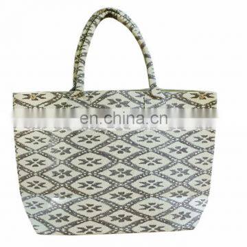 Ladies Canvas Hand Bag Stripe Beach Tote Bag High quality Canvas lady hand bag,designer handbag,fashion handbag