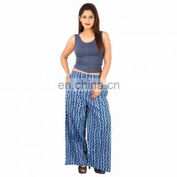 Women's Printed Loose Wear Beach Boho Vintage Style Long Stylish Trousers Wide Leg Unisex Summer Wear Hand BLock Palazzo Pants