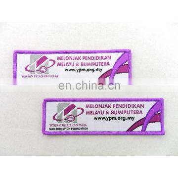 custom wholesale polyester woven garment label fabric