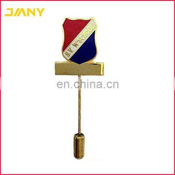 Custom Gold Plating Long Needle Lapel Pin with Stick Pin