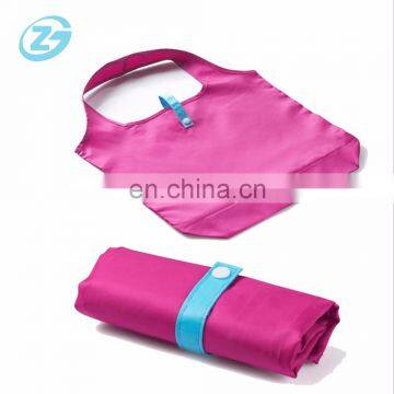 High Quality Cute Fold-away Recycled Portable Polyester Shopping Bag