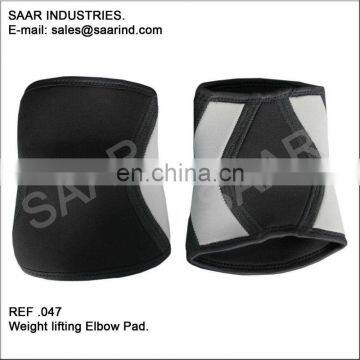 Rehband Elbow & Knee support in black color with white fashion design