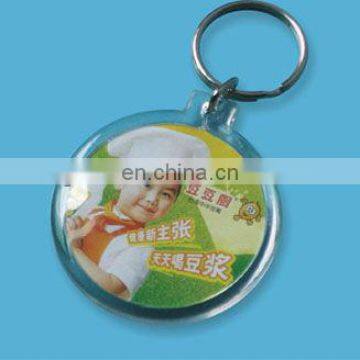 Round shape acrylic key ring acrylic keychains