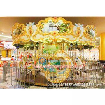 Zhongshan Hot Selling Outdoor Amusement Theme Park Equipment Carousel, Merry go Round 18 Seat Luxury Carousel Earn Money photo-4