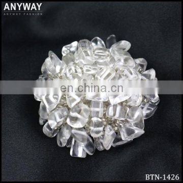 Lucency Faux rhinestone Beaded Button Aurora Borealis Button for wedding dress