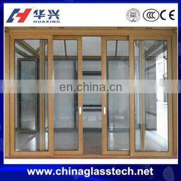 CCC certificate Space Saving clear glass aluminum profile barn sliding door