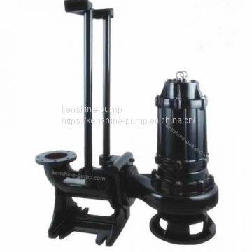 QW Submersible sewage pump with guide rail and automatic coupling device