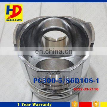 Engine Pistons For 6D108 Engine PC300-5 108mm Direct Injection Piston 6222-33-2110 photo-3