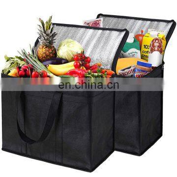 Customized logo printed food delivery bag insulated cooler bag,Eco-friendly non woven lunch bag