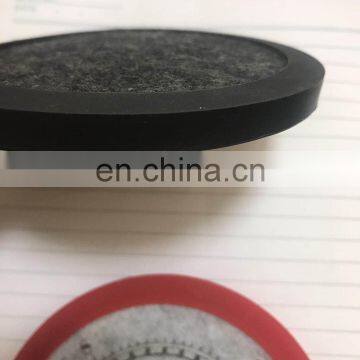Black Promotional Gift 10cm Round Silicone Drink Coasters With Absorbent Soft Felt Insert photo-6
