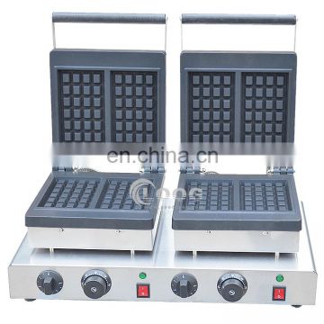 Best Double Authentic Waffle Baker Machine Commercial 220v Iron Temperature Control Belgian Waffle Maker