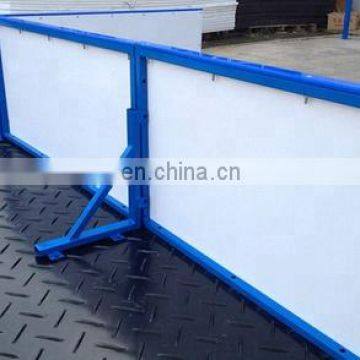 PE Material Synthetic Ice Rinks Hockey Boards Ice Rink Barrier / Indoor Soccer Walls for Sale