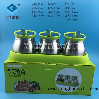 Wholesale  high grade seasoning glass can  Factory direct 250ml pepper glass bottle