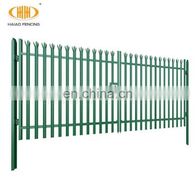 Haiao Fencing 2.1x5m Green Powder Coated Palisade Fence Gate Design