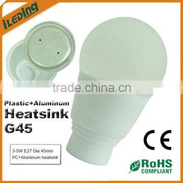CE RoHs Plastic Aluminum Heatsink G45 Heatsink LED Bulbs