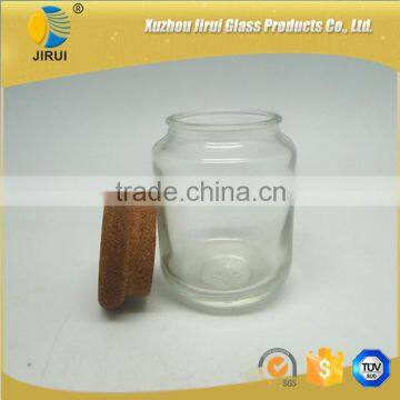 130ml round glass jar with cork