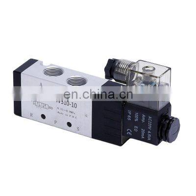 Hot Sales 4V Series 2 Position 5 Way Stainless Steel 4V210-08 4V310-10 4V410-15 Electrical Control Pneumatic Solenoid Valve