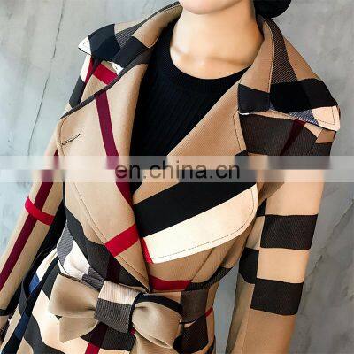 Custom BrandHot Selling In Stock Amazon Style Hot Sale High Quality New Color Matching Autumn Fashion Long Elegant Women Coat photo-2