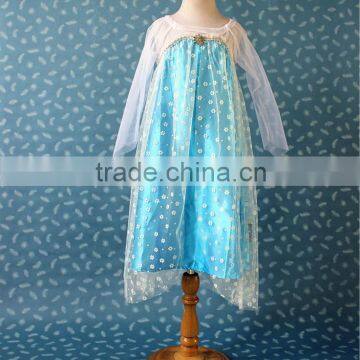 Fashion Frozen Princess Elsa Dress baby girl dress Movie frozen elsa party dress 10pcs/lot