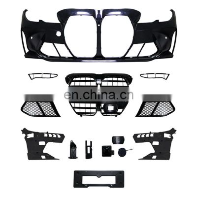 Facelift M3 front bumper assembly Grille for BMW 3-series with the material of ABS PP