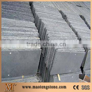 Chinese Roofing Slate,Xingzi Black Slate Roofing Tiles,Natural Surface and Back Dark Grey Slate Roof Tiles