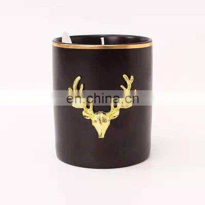Aromatherapy Candles Christmas Deer Handmade Private Label Scented Soy Wax Smokeless Home Decoration Candles