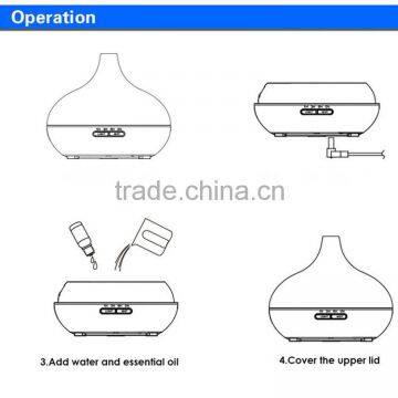 300ml Oil Diffuser Ultrasonic Cool Mist Aroma Wooden Essential Oil Diffuser for Coffee Cup AN-0426 photo-5