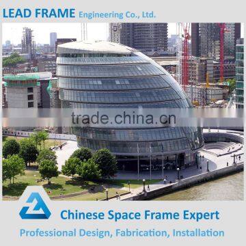 Modern design shapely light steel hall with space frame structure