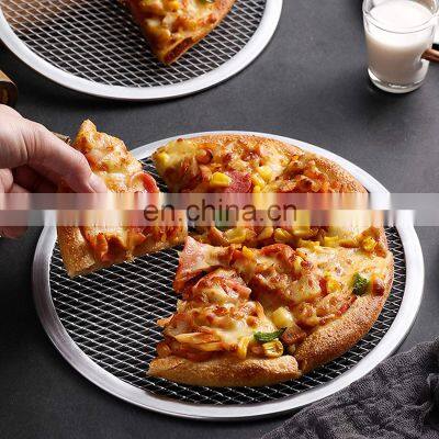 Non Stick Pizza Screen Aluminum Expanded Metal Mesh Pan photo-4