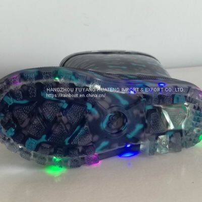 Cartoon Kid Rain Boots,Colourful Child Boots,Children Transparent Rain Boot,LED Kid Boots,LED Children Boots photo-4