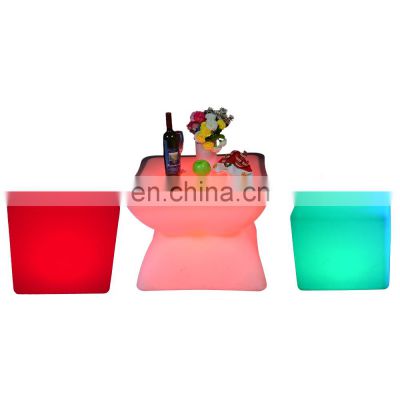 led cube seat lighting 16 colors lounge led chair table bar lumineuse lighting furniture