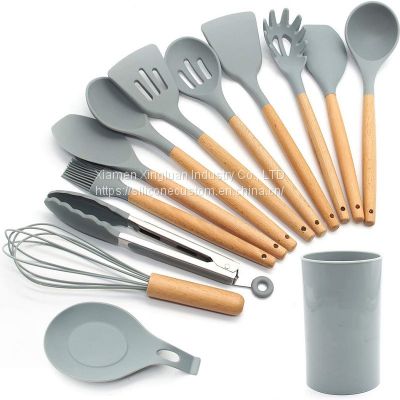 Silicone Kitchen Utensils Set Cooking Utensils for Non Stick Pan