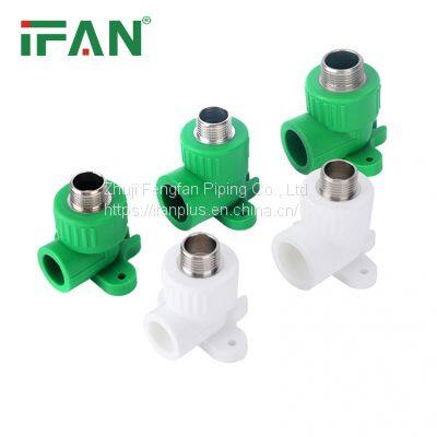 IFAN Hot Sale PPR Pipe Fitting Plastic PPR Male Thread Green Elbow