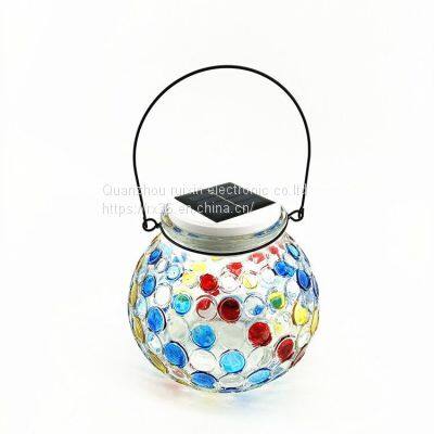 High Quality Outdoor Waterproof LED Round Color Jar Solar Wall Light for Gardens, Courtyards, Corridors, Parks photo-3