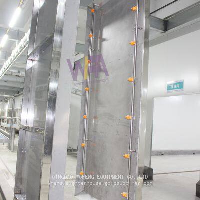 Assembly Line Equipment Automatic Sheep Slaughterhouse Carcass Washing Machine For Livestock Abattoir Application Automatic Pressure Washing for Carcass. Power Mode 3-phase Electric Installation Method The Top is Connected With the Main Steel Beam, and th