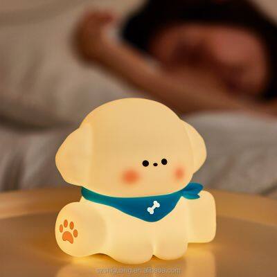 Schnellverkauf - Led - sü?er Silikon - Hundelampe mit USB - Berührungssensor, Welpen - Nachtlampe für das Babyzimmer, Nachttischlampe für Kinder, Kindergeschenk