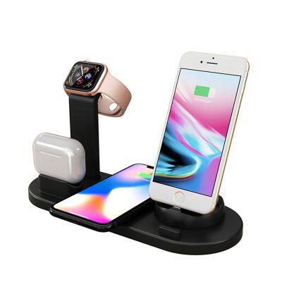 Toptai bestseller 2020 3 in 1 wireless charger charging stations wireless Charger stand 4-in-1 charging station charger wireless