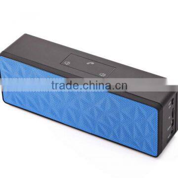 Blue wireless stereo music box player with dual speakers