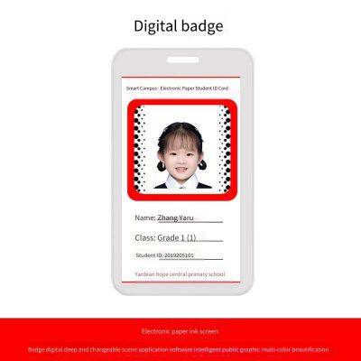 guohua e-ink screen electronic work badge with 3.7-inch e-ink screen, student id card, passive nfc refresh, environmentally friendly