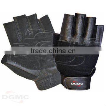 Finger less weight lifting gym gloves