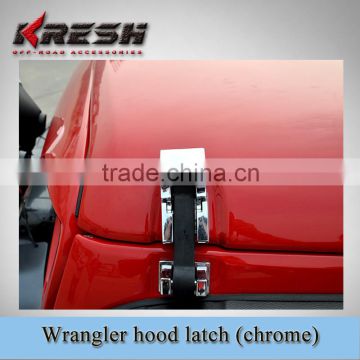 High quality 4x4 SUV stainless steel chrome engine jk chrome hood latches, SUV car hood latch for off-road vehicle