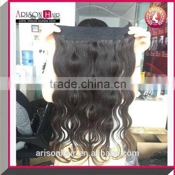 Human Hair Extension Halo Hair Extension 8A Brazilian Unprocessed Virgin Hair Flip in Hair Extension photo-6