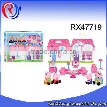 Preschool cartoon toy sweet home toy for fun with light and music