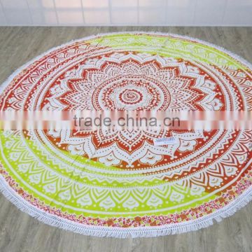 Mandala Round Beach Towel ombre Throw